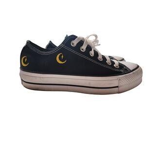 Converse Platform Chuck Taylor Black Moon Embroidery Women's Size 9
